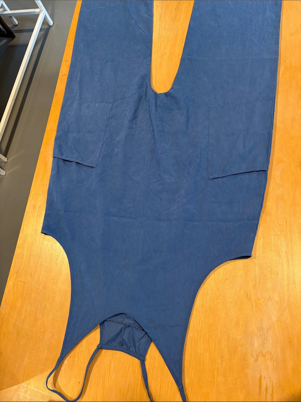 Romper ~ Pants jumpsuit Navy Blue Sleeveless Jumpsuit Pockets Flow Loose Fit